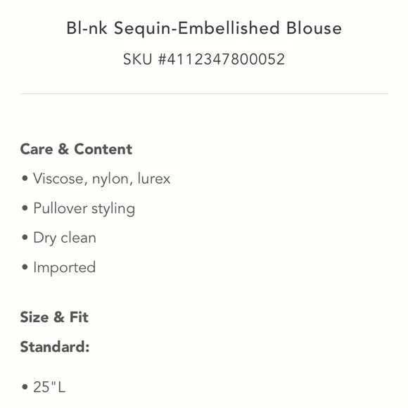 ✨ Anthropologie Sequin Embellished Blouse Sz XS - Picture 6 of 6